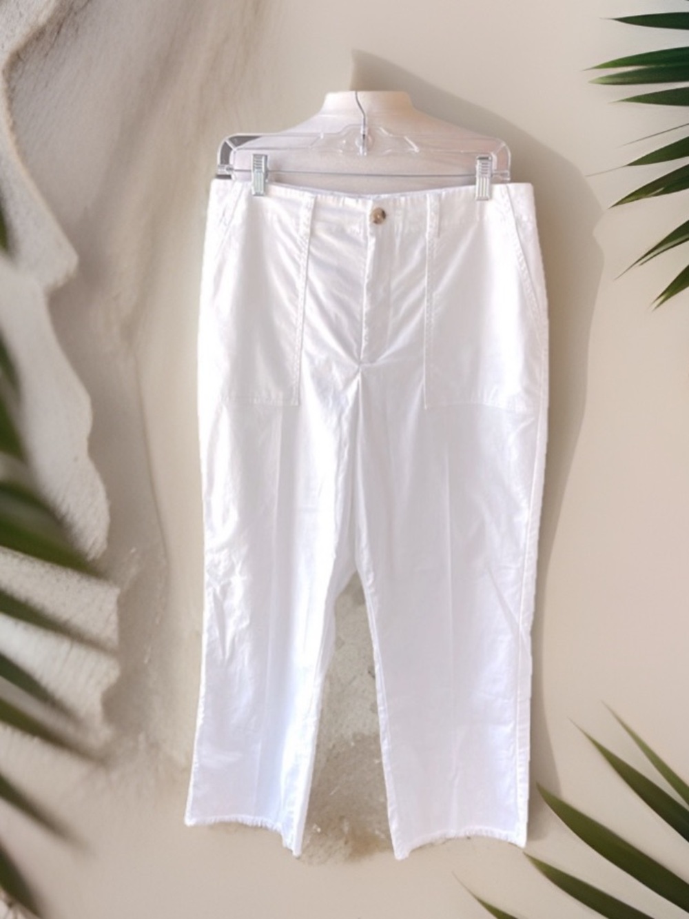 White Cotton Pants New Directions Womens 10 Summer Beach